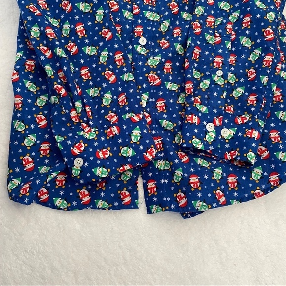 Simon Banks X-Mas print Button down Men's Shirt-S - Picture 7 of 10